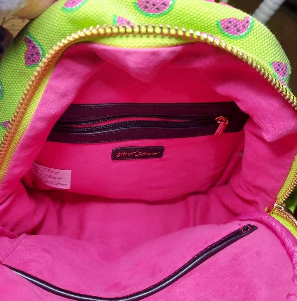 Betsey Johnson Forbidden Fruit WATERMELON Backpack - Picture 8 of 10